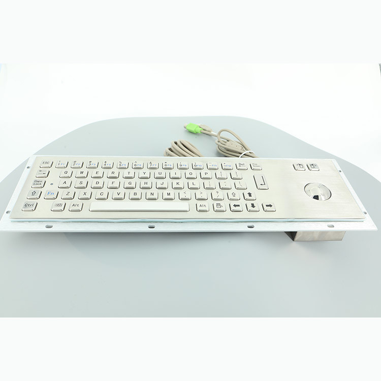 Kiosk informacyjny Metalowa klawiatura przemysłowa ze stali nierdzewnej 304 z portem USB Trackball