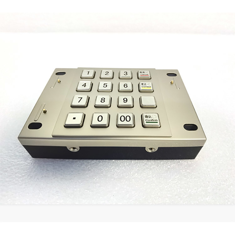 DES 3DES Kiosk płatniczy ATM Pin Pad Certyfikat PCI 4.0 Szyfrowany metal 16 kluczy