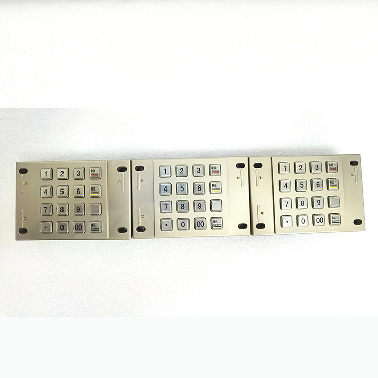 Certyfikat PCI 4.0 DES 3DES ATM EPP Pin Pad Płatność gotówką Kiosk Metal z 16 klawiszami