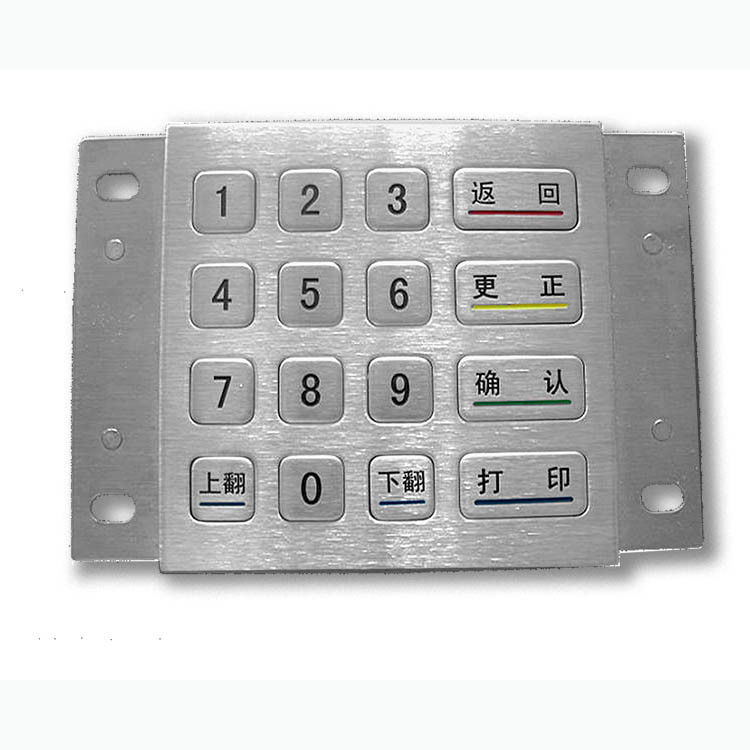 ATM Payment Kiosk Pin Pad DES 3DES Szyfrowany metal ze stali nierdzewnej z 16 kluczami