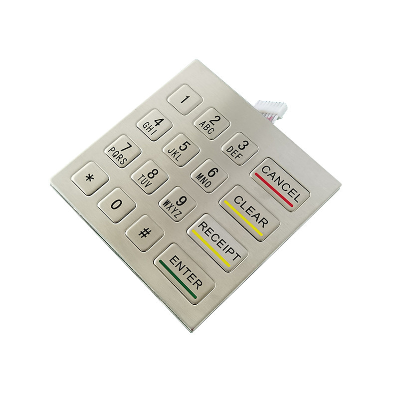 Wodoszczalna klawiatura metalowa z stali nierdzewnej 100 x 100 mm z USB do sprzedaży automatycznej