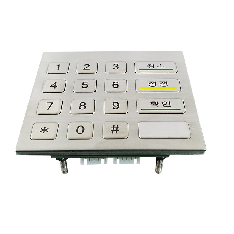 Wodoszczalna klawiatura metalowa z stali nierdzewnej 100 x 100 mm z USB do sprzedaży automatycznej