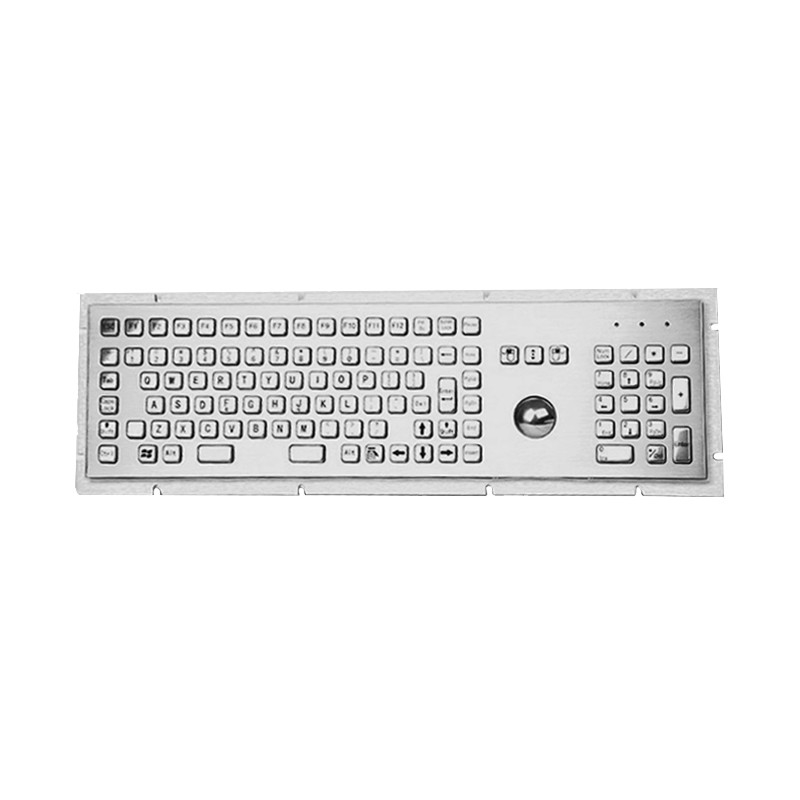Kiosk samoobsługowy IP65 Wodoszczelna klawiatura metalowa ze stali nierdzewnej z 38mm Trackball i numericzną klawiaturą