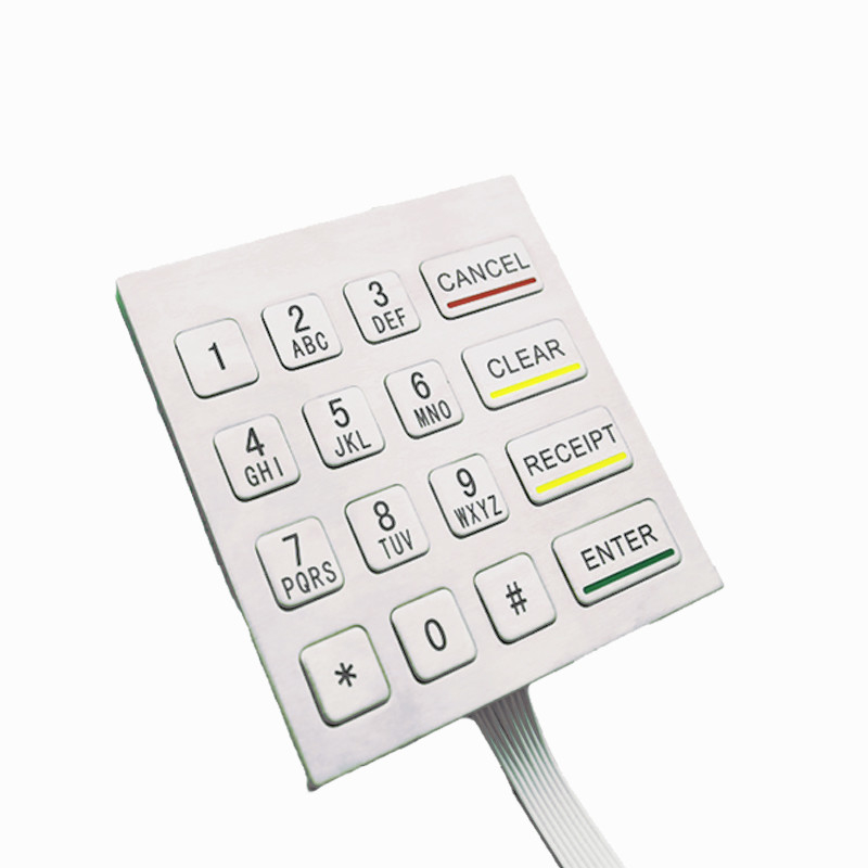 4x4 wodoodporny IP65 metalowa klawiatura numeryczna ze stali nierdzewnej dla kiosków samoobsługowych