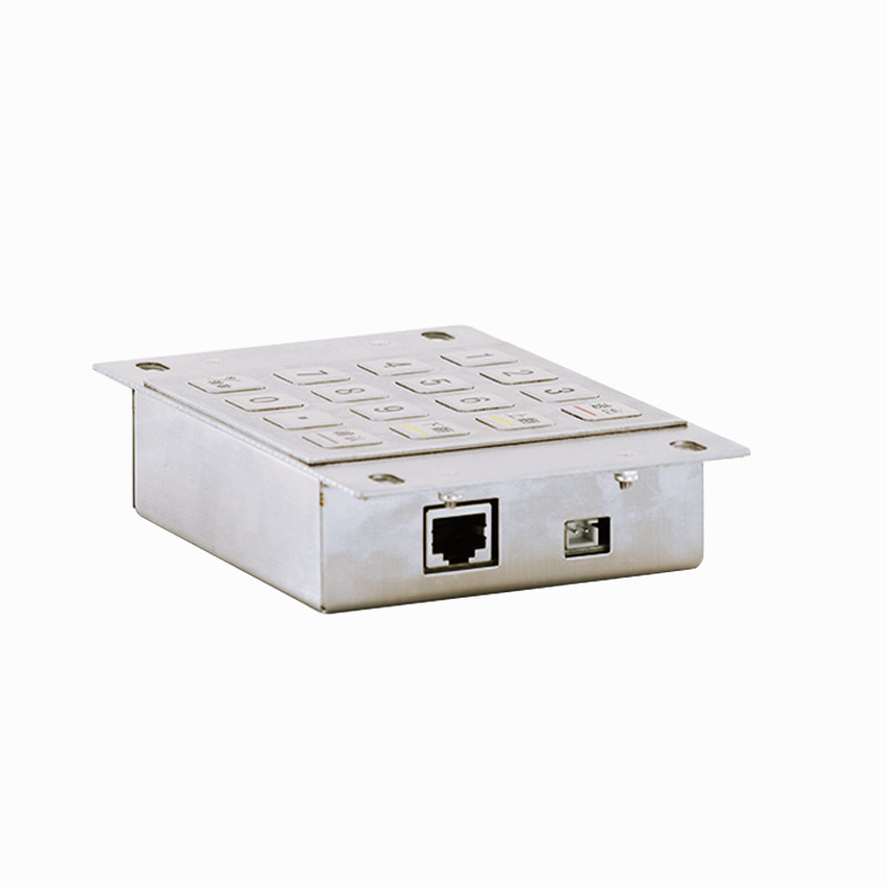 wodoodporny 304 ze stali nierdzewnej zaszyfrowany pin pad kiosk płatniczy IP65 zaszyfrowany metalowy klawiatury z 16 klawiszy