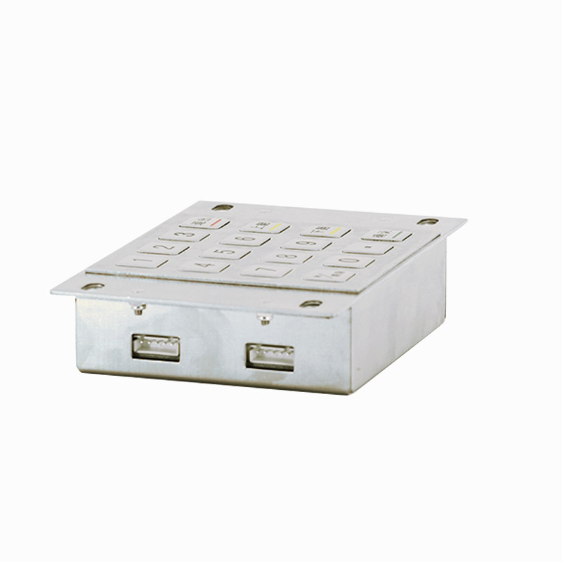 wodoodporny 304 ze stali nierdzewnej zaszyfrowany pin pad kiosk płatniczy IP65 zaszyfrowany metalowy klawiatury z 16 klawiszy