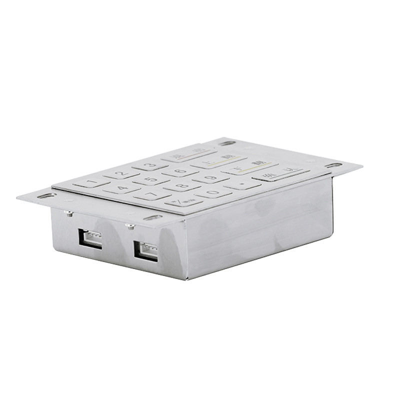 Bezwodny 4x4 ze stali nierdzewnej Metaliczny zaszyfrowany EPP Pin Pad DES 3DES Encryption Keypad For Payment Kiosk